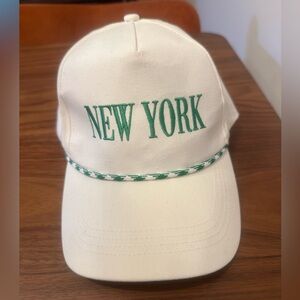 New York white and green hat